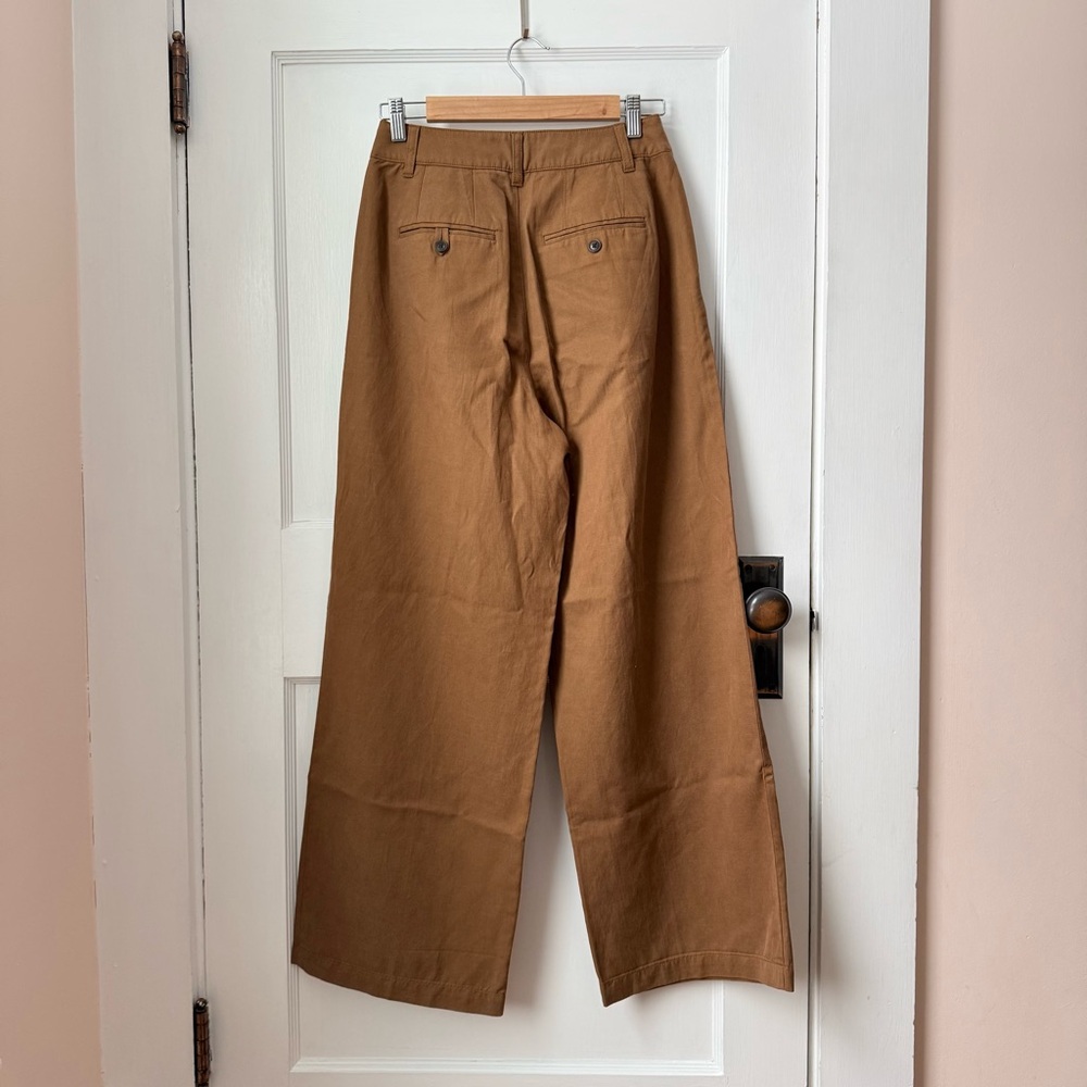 Madewell Harlow Wide Leg Caramel Trousers - Picture 4 of 10
